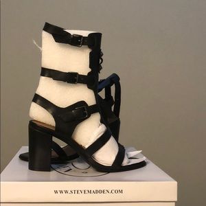Steve Madden Black Strappy Heels